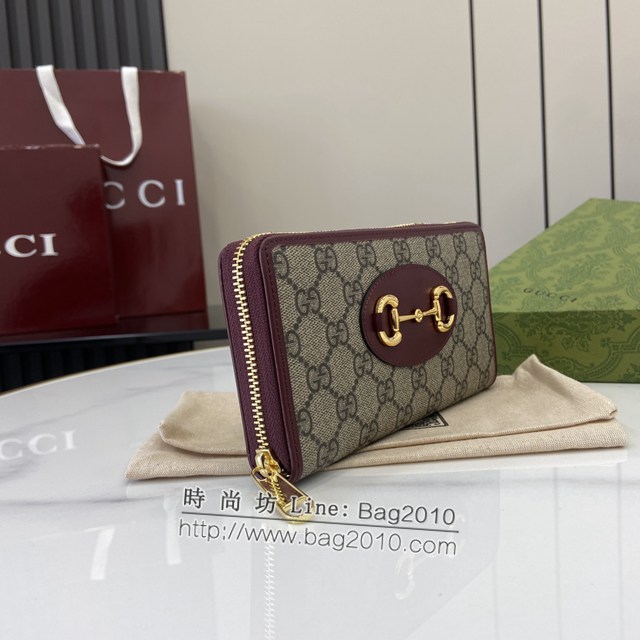 Gucci專櫃古馳最新款男女款拉鏈長夾錢包錢夾 jh2181款號:  621889